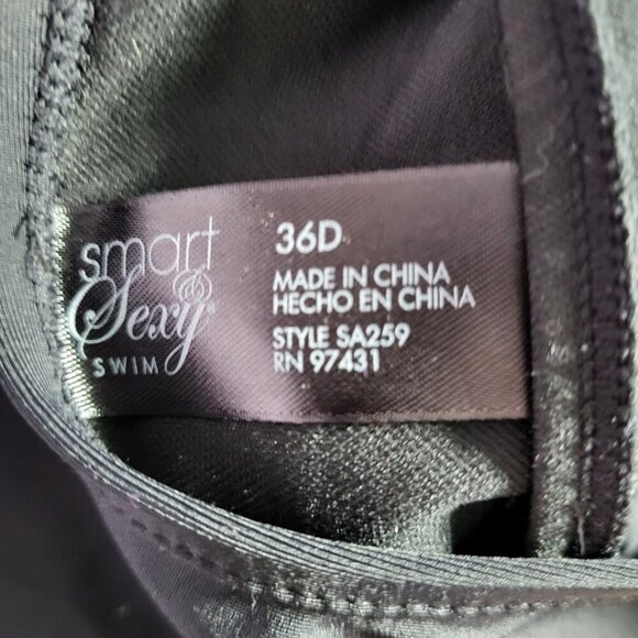 Smart & Sexy Swim Women's Tankini Top Size 36D Underwire - Picture 6 of 6